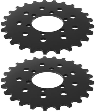 eMagTech Lot de 2 Pignons Fixes de Vélo 25T Disque de Frein à Engrenage Fixe 105 Mm Pignons Fixes pour Chaîne de Vélo #410 Support de Disque de Frein