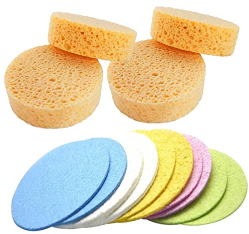 OUNONA 25piezas Limpiadora Facial De Esponjas Redondas Para Limpieza Facial Esponjas Faciales Naturales De Celulosa Para Lavar La Cara