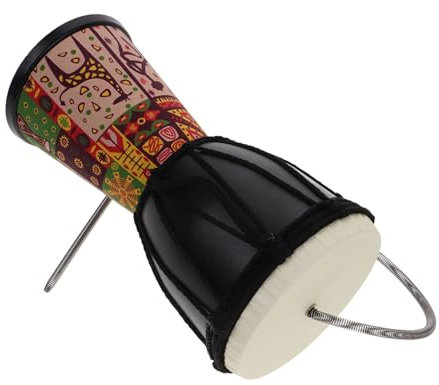 Yardwe Donnertrommel Trommel mit Stoffbemalung Musical Westen Anfänger Regentrommel für draußen Musikinstrumente Kelchtrommel Kongo-Trommeln Darbuka-Trommel Stahl