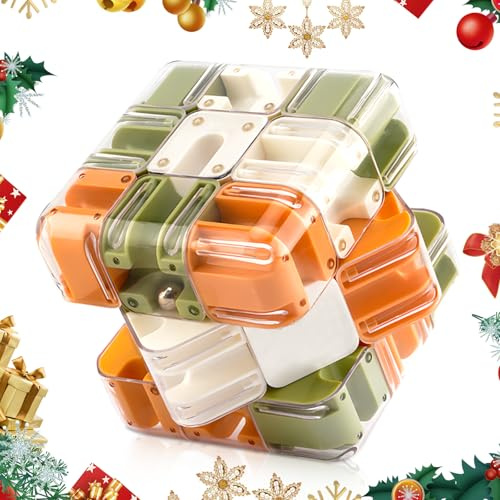 Zauberwürfel 3D Labyrinth Puzzle, 7cm Kantenlänge Labyrinth 3D Puzzle Maze Cube, Kugel Komplexes Spielzeug Mit Rollenden Kugeln, EIN interaktives Denkspiel für Erwachsene und Kinder.
