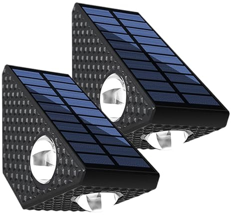 Luces solares de pared impermeables para exteriores, lámpara exterior, luces solares para valla, para casa, exterior, jardín, patio, porche delantero, valla de patio trasero
