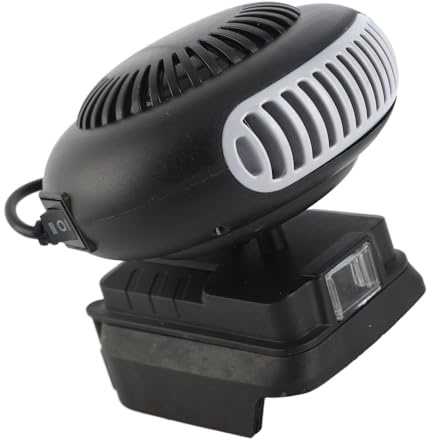 Kleiner Raumheizer, 170 W, 2 Gänge, 18 V Batteriebetriebener Raumheizer, Tragbarer Elektrischer Heizlüfter für BL1815 BL1820 BL1530 BL1840 BL1850 BL1860