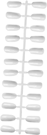 Beavorty 240 pièces Palette Nuancier Ongles Blanc Présentoir Faux Ongles Nail Polish Display pour Extensions Gel Nail Art Design