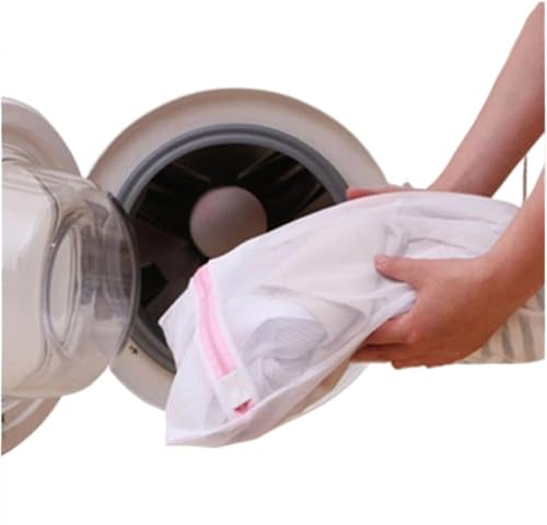 Sacchetto per bucato in rete riutilizzabile, Sacchetti for il bucato a doppia rete for reggiseni e biancheria intima di diverse misure(Fine Mesh,40x50cm)