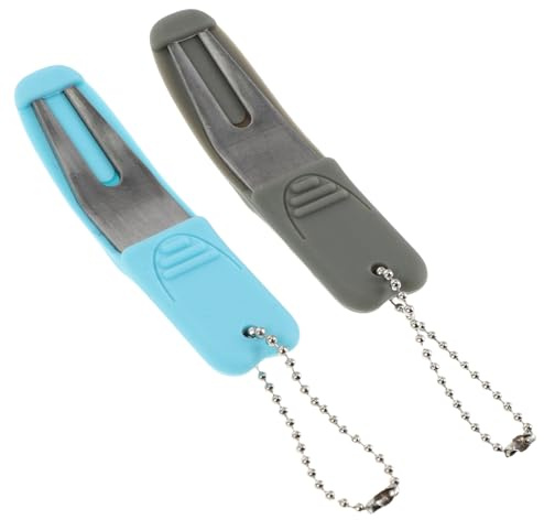 Cabilock Forchette da Golf per Riparazione Zolle e Marcatore Palline Set 2 Pezzi in Lega Resistente Impugnatura Ergonomica Accessori Leggeri per Manutenzione Green Golf Uomo