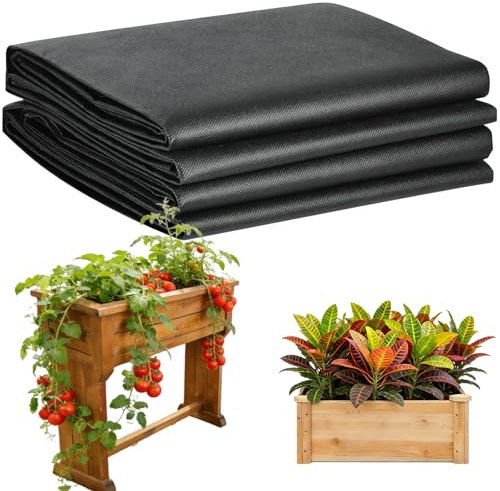 Xiyingcai Heavy Duty Landscape Fabric Liner for Outdoor Large Veg Trough Raised Bed Planters, Cut-to-Fit Plant Grow Bag Liner for Vegetable Trugs & Herb Planters (160x290cm)