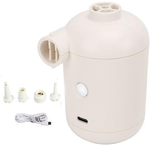 Womamaxsc USB Electric Air Pump, Portable Inflator Pump, 2A DC5V Universal Air Pump with 4 Air Nozzles for Sofa Lifebuoy Pool Inflatable Furniture, Powerful 0.3PSI 140L/min Air Stream for In