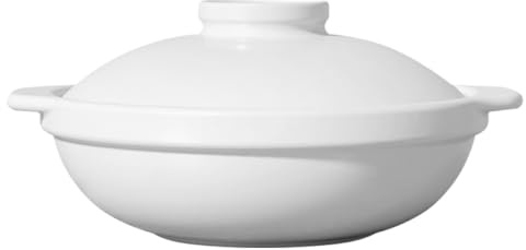 MUCKLILY Pentola in Ceramica Resistente al Calore 1,3l per Stufati e Zuppe, Casseruola Domestica Doppie Orecchie Anti-scottatura, per Cucina Casalinga e Riunioni Familiari