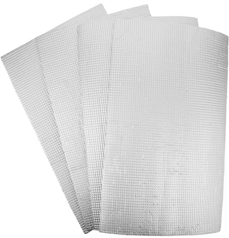 SHINEOFI Lot de 4 Films Isolants Phonique et Thermique 50x30 Cm Ép10 Mm, Coussin Insonorisant pour Murs Intérieurs et Extérieurs, Écran D'isolation Automobile pour Confort et Bruit