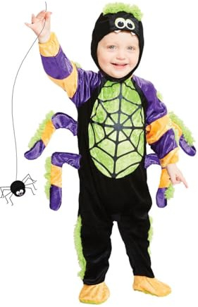 amscan PDBSP2 Childs Little Crawly Spider Halloween maskeraddräkt ålder 2-3 år