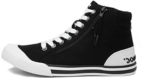 Rocket Dog Jazzin Hi Women's Black Canvas - Size 8 UK - Black