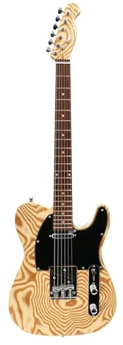 Fazley FTL218 Electric Guitar - Multicolor T-Style Instrument - Classic Basswood Body Solid Body Six String Beginner Axe For Iconic Twang Sound