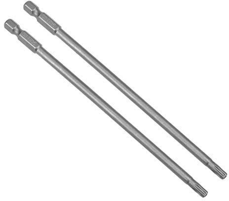 sourcing map 2 STK 1/4 Torx Sicherheit T25 Schraubendreher Bits | Sechskant Schaft, 150mm Länge