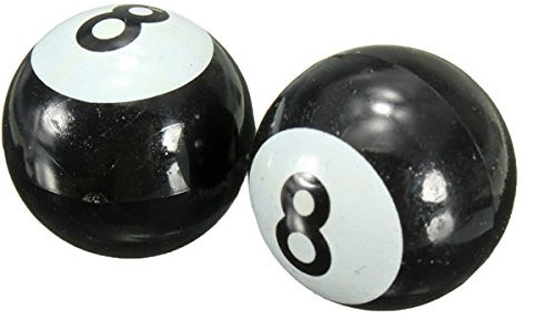 JenNiFer Pair Universal Car Truck Motor Bike Pool 8 Ball Tire Air Valve Stem Caps Wheel Rim Caps Bolt