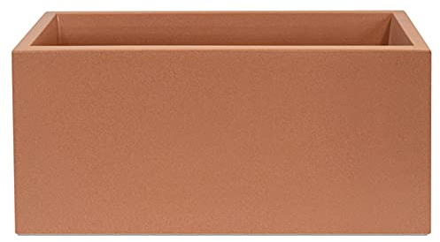 WELL HOME MOBILIARIO & DECORACIÓN MACETERO DE POLIETILENO POR ROTOMOLDEO COLOR TERRACOTA 70X30X30 CM