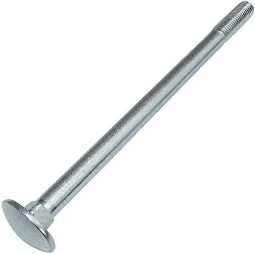 AERZETIX - Juego de 5 Pernos de Carrocería/Arado Redondo con Cuello Cuadrado - M12x200mm - Acero Galvanizado - Cabeza Redonda - DIN 603 - C49071