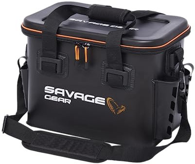 Savage Gear WPMP Boots- und Banktasche - wasserdichte Mehrzwecktasche aus Eva, Abnehmbarer Schulterriemen, Rutenhalter und Köderaufbewahrung - ideal für Köder, Angelkisten und Angelzubehör 24L