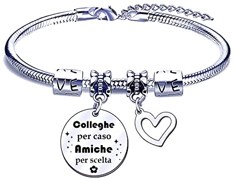 POIUYTRE Idee Regalo Collega Regali Colleghe Donna Braccialetto Colleghe Bracciale Amica Regalo Colleghi Compleanno,Regali di Ringraziamento per Colleghi e Amica (1)