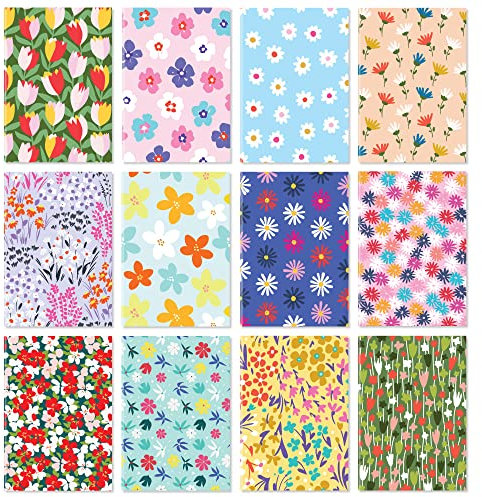 S&O Notizbuch-Set mit 12 einzigartigen Designs – bunte 8,9 x 12,7 cm Mini-Notizbücher, die überall passen, langlebiges Taschen-Notizbuch-Set – Notizbücher und Schreibblöcke – Notizbücher groß