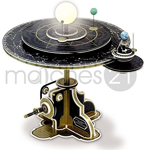 matches21 Copernico Planetario Planetario dell'astronomia come kit di costruzione modello LED in cartone stampato oro