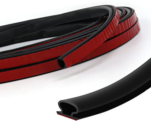Türdichtung Dichtungsband Selbstklebende 10mm(W)*6mm(D)/15m(L) für Türen Fenster Gummidichtung/Anti-Kollision/Schalldichter/Wasserdichter/Staubdicht/Schwarz