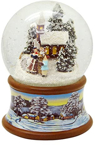 Sfera di neve nostalgica, romantica, per passeggiate invernali, 10 cm di diametro