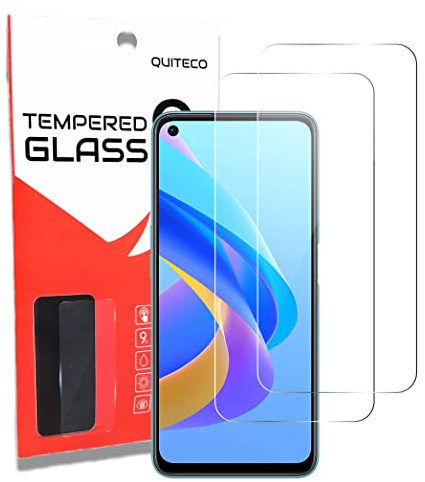 QUITECO Panzer Schutz Glas für Oppo A76 4G / Oppo A96 4G / Oppo A36 4G [2 Stück] Schutzfolie Glas Display Panzerfolie Schutzglas