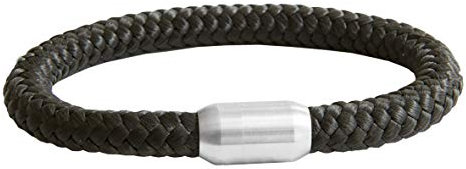 Paris Montana Paracord Armband | Magnetverschluss | geflochten aus Seemannsgarn | Segeltau | Maritim & Wasserfest | 8 mm Ø | Handgemacht | Damen und Herren | (Schwarz, 20.00)