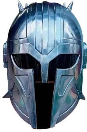 UNIQUE MART Mandalorian Helmet 18 Guage Steel Medieval Helmet Boba Fatt Mandalorian Helmet