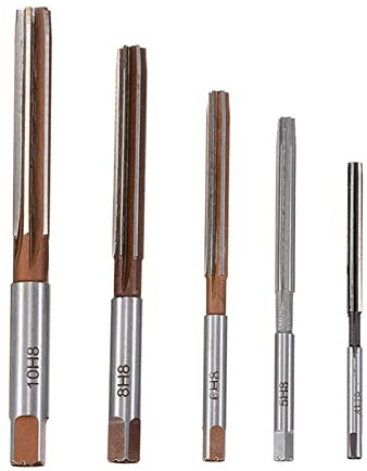 QUNINE stücke Hand Reibahle Präzision H8 Reibahle Gerade Schaft Engineering Werkzeuge 4mm/5mm/6mm/8mm/10mm 6 Flöten Für Reduzierung Loch Hand reibahle Set