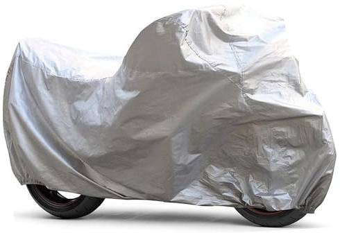 Autogadget® - 3 fundas universales para motocicleta, para exteriores, aprox. 220 x 95 x 110 cm, accesorio para cubrir la moto, resistente al invierno y al agua