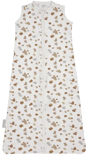 Meyco Baby Stains babysovsäck, sovsäck (100% bomull, hudvänlig, säker passform, lång dragkedja, sommarsovsäck, storlek: 90 cm), neutral