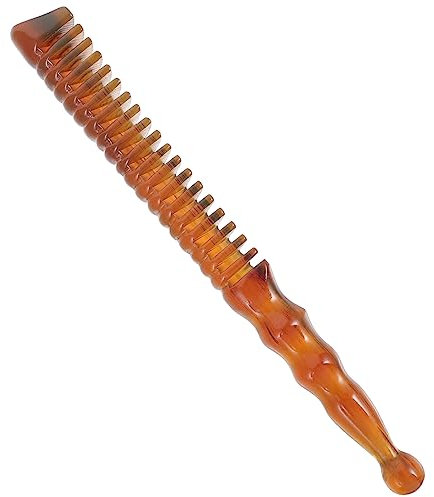 Housoutil 1stk Elektrischer Massagekamm Entwirrende Haarbürste Handlicher Hornkamm Haarschneidekämme Haarkamm Massieren Retro-kamm Breiter Zahn Damen Croissant Bastelkamm