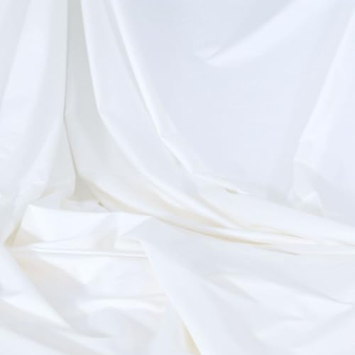 TOLKO weißer Baumwollstoff Meterware 180 cm breit | Popeline Stoff aus ÖkoTex Baumwolle als Kleiderstoff Dekostoff Vorhangstoff Gardinenstoff Sonnenschutz Bettwäsche Kinder Stoffe zum Nähen