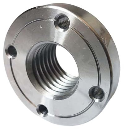 EXTRWORY Pannello frontale in legno, adatto per tornitura filettata da 1 a 8 TPI, mandrino flangiato, pannello frontale del tornio, per progetti in legno, materiale in acciaio resistente (2 pollici)