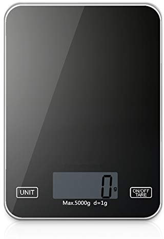 DDKYHU Mini 5 kg Bilancia Elettronica da Cucina Digitale Bilancia da Forno per Alimenti Gioielli in Vetro per Uso Domestico, Display LCD, Alimentato a Batteria (Colore : B) (C) (B)