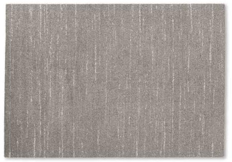 Schöner Wohnen Kollektion kuscheliger Teppich Wohnzimmer, Schlafzimmer - geschmeidiges Flachgewebe - antistatischer Hochflorteppich - Moderne Designs - Grau 80x150cm