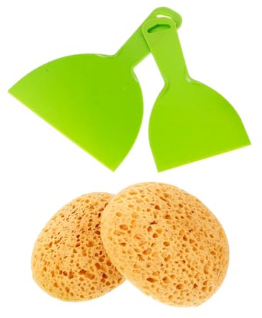 Housoutil 2pcs Heavy Texture Sponge for Drywall Mud DIY Painting Ceiling Sticker Sponge Scrubber for Decorators