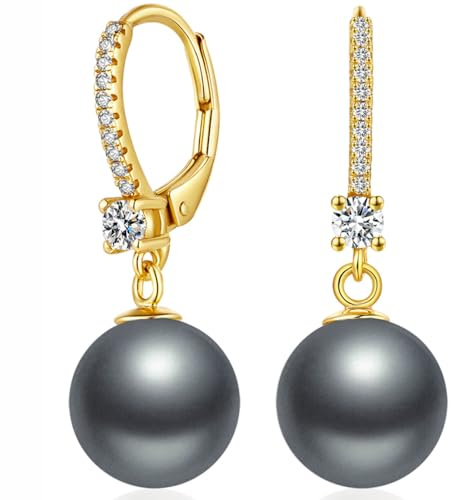 jiamiaoi Perlenohrringe Silber 925 Hängend Perlen Ohrringe Silber Hängend Damen Ohrringe Perle Hängende Ohrringe Perlen Schmuck