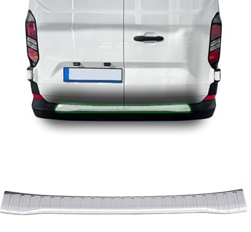 Protector Parachoques Trasero Compatible con Ford Transit/Tourneo Custom (2ª Generación) Desde 2023 + | Acero Inoxidable Mate Proteccion para Borde del Maletero De Carga