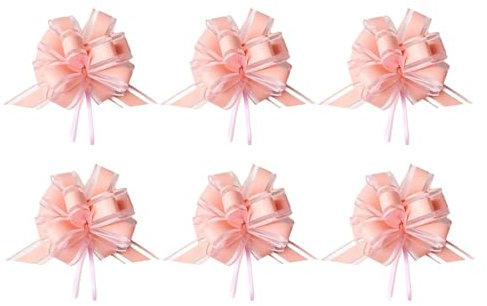 BinPhorm Lazos Regalos Grandes,6 PCS Rosado Lazos Decorativos Lazos para Envolver Regalos para Navidad Bodas Fiestas Decoración del Día San Valentín y Envoltura Regalos