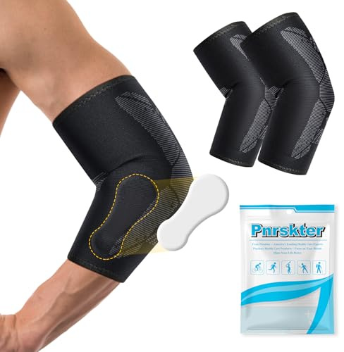 Pnrskter Fascia per arco Gomitiere Palestra, Tutore Gomito, Tutore Epicondilite Gomito, Dolore Alla Spalla Nel Golf, Artrite, Borsite, Allenamento, Sollevamento Pesi (taglia L)