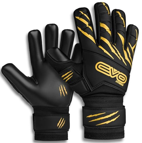 EVO Fitness Goalkeeper Gloves – Goalkeeper Gloves Kids | Kids Football Gloves | Goalie Football Gloves for Boys 9-12 for Training