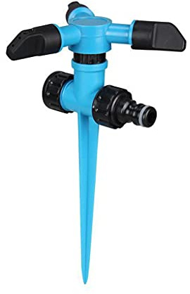 GYBBHia Automatico Rotante irrigazione Erba Prato Inglese ugello rotatorio irrigatori 360 Gradi Acqua 3 Bracci irrigazione Giardino