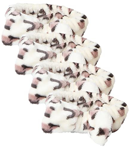 VICASKY 4pièces Bandeau De Spa Pour Laver Visage Lot De Utilisation Facile La Salle De Bain Pour Fille Avec Fermeture Élastique