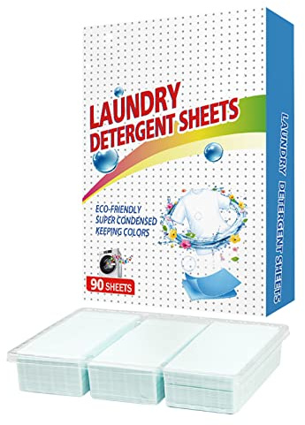 Lavage de détergent feuille profonde d'élimination des taches de linge à blanchisserie à linge tôle idéal pour les voyages domicile domicile 90pcs