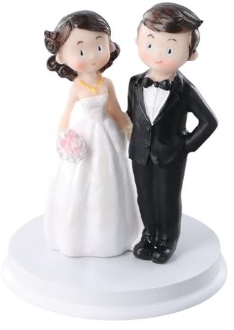 Ziyonix Decoración del Pastel de Bodas, Figuras Pastel Novios, Tortas de Amor con Figura de Pareja, Decoración para Tarta de Boda