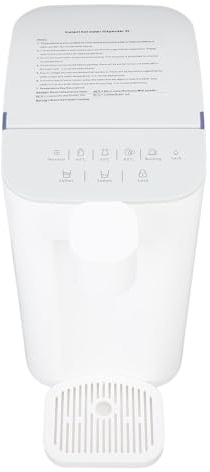 Calentador de Agua Instantáneo, 5 Ajustes de Temperatura Mini Fabricante Caldera Agua Botones HD Aplicación Amplia 2.8L Gran Capacidad para el Hogar (EU enchufe 220V)