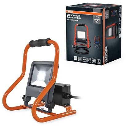 Osram Projecteur de travail LED R-Stand Socket 30W 840, 4000K blanc froid, 2700 lm, IP44, 2 prises 3000W