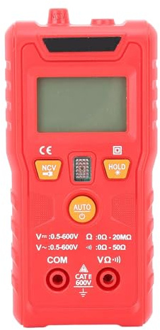 MasYosh Multimetro Digitale, Mini Tester Tascabile Automatico con Protezione della Prevenzione delle Ustioni per la Misurazione della Frequenza di Resistenza Alla Corrente di Tensione,